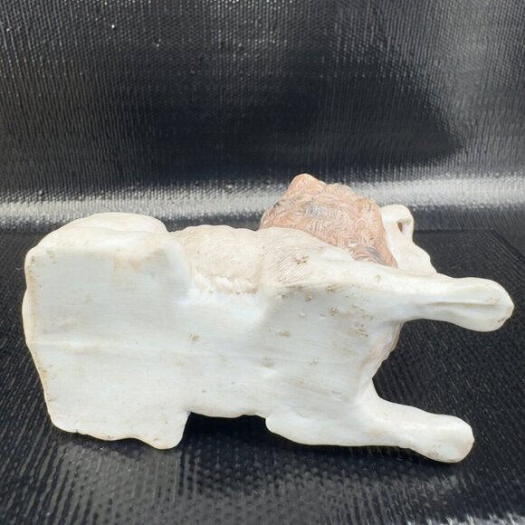 Antique Ceramic Lion Ashtray Creamer Porcelain Figurine Decor Blue Eyes VTG - Picture 7 of 12